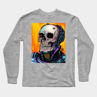 Cyborg Skull Long Sleeve T-Shirt